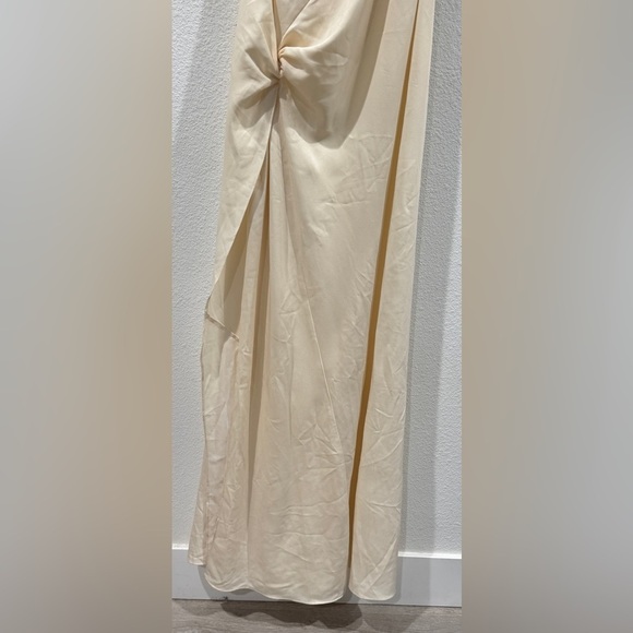 NWOT Ronny Kobo Collection Selina Ivory Halter High Slit Formal Maxi Dress Large - Picture 8 of 17